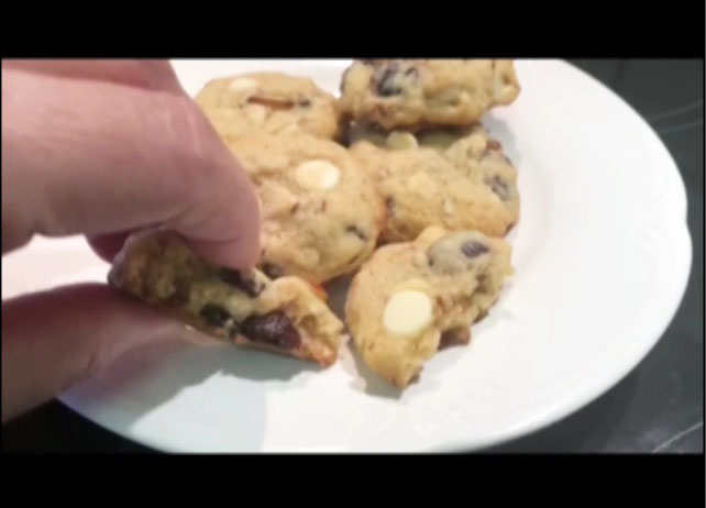 Gluten Free Cranberry White Chocolate Chip Cookies Video