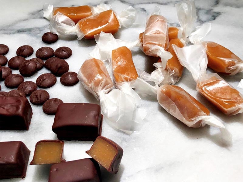 Chocolate Covered Dairy Free Caramel