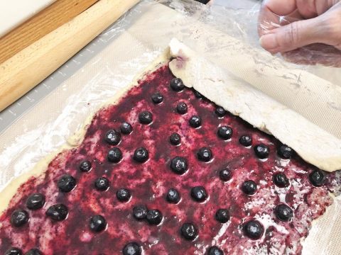 Gluten Free Dough With Blueberry Filling