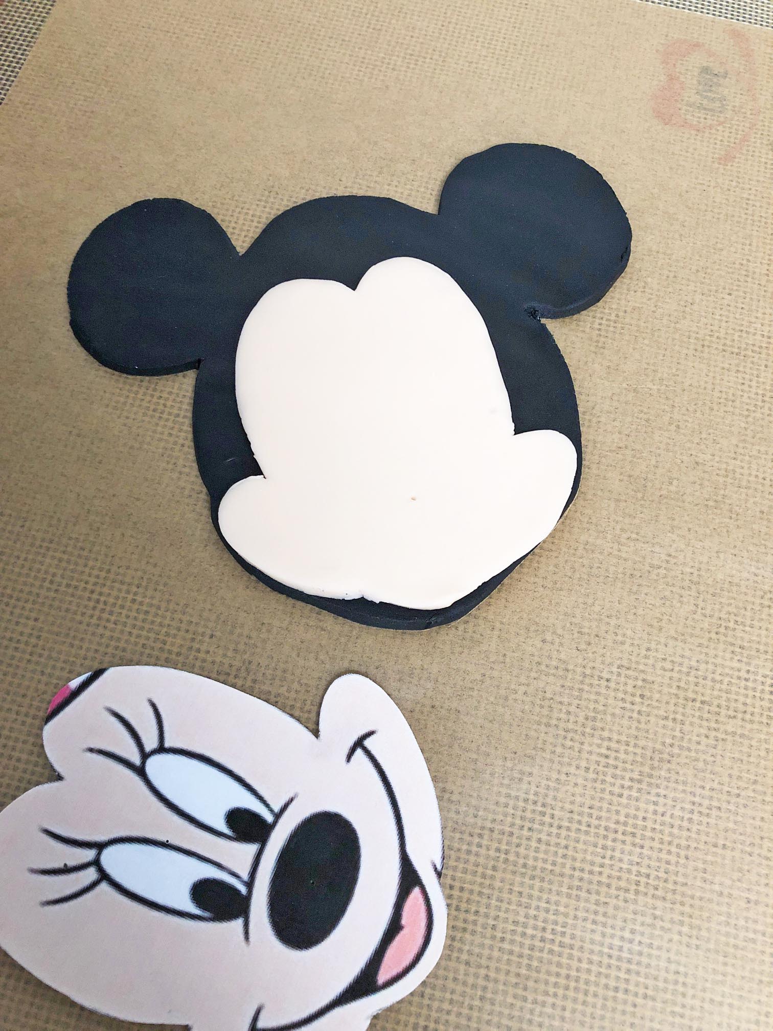 mickey mouse face cake template
