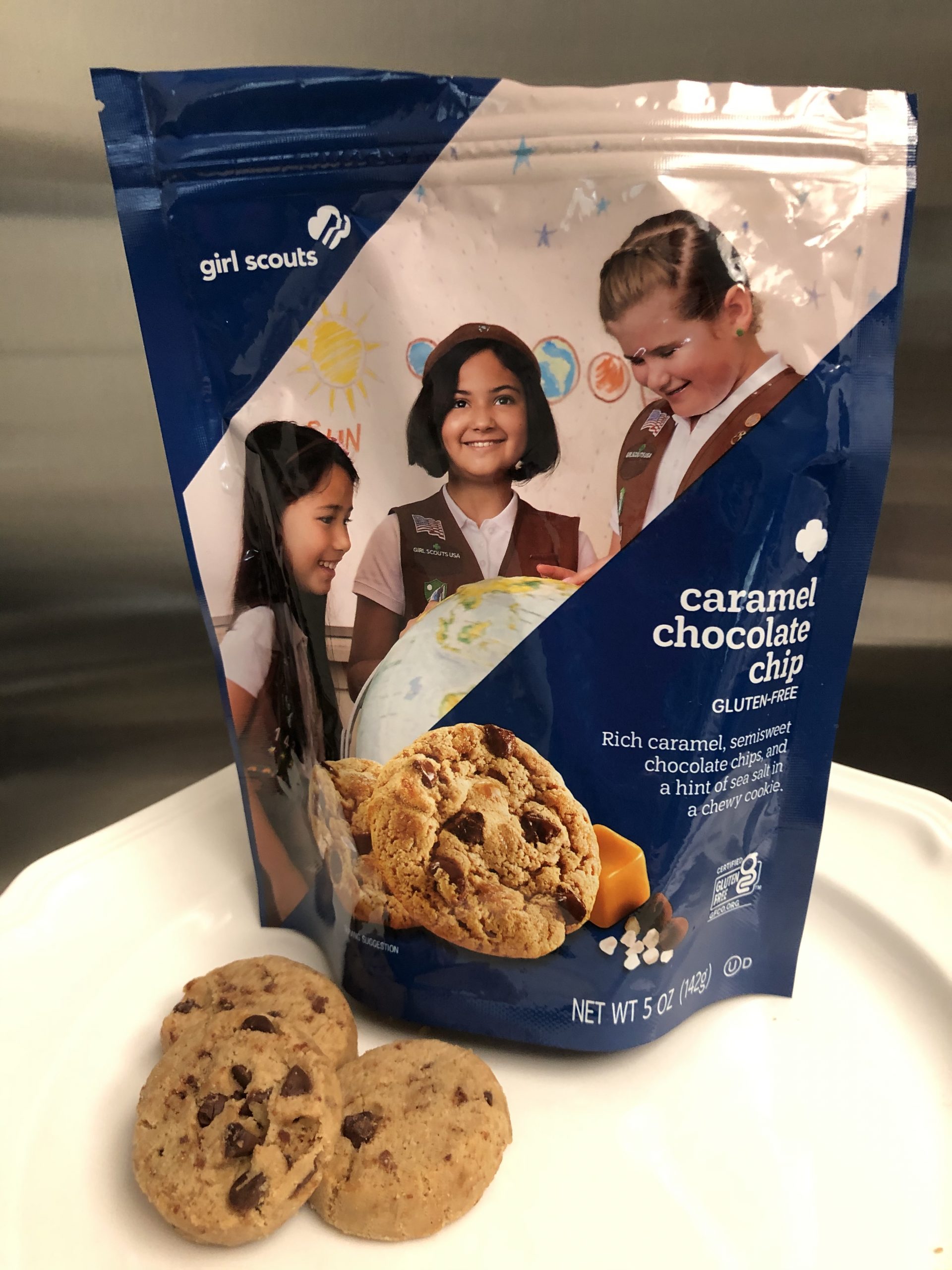 Gluten Free Girl Scout Cookies Trios 2021 Caramel Chocolate Chip