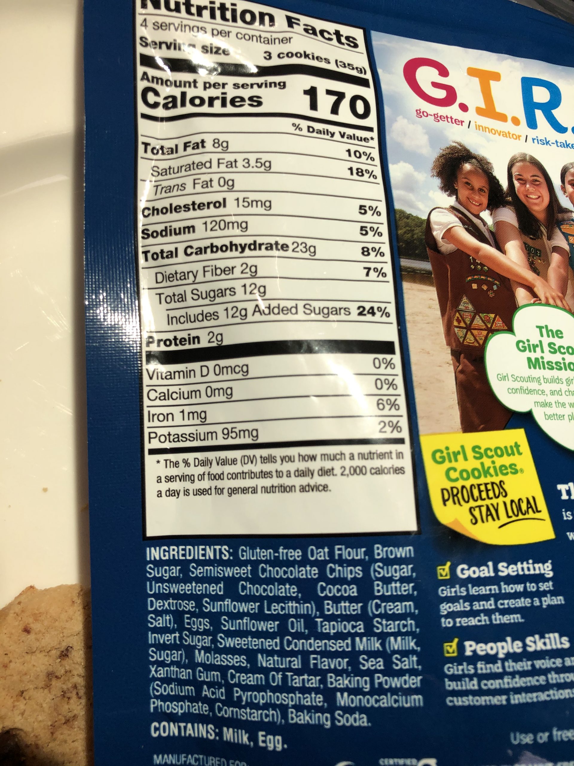 Gluten Free Girl Scout Cookies Trios 2021 Caramel Chocolate Chip