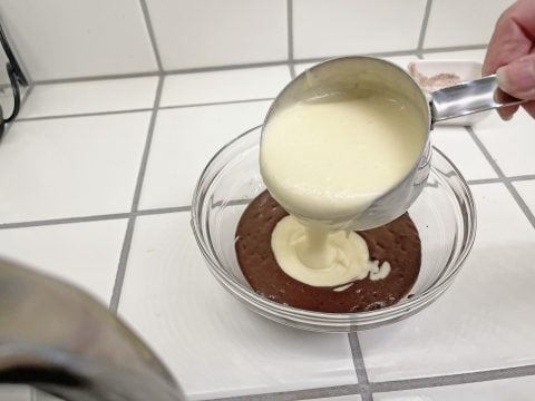Combining Chocolate and Vanilla Batter