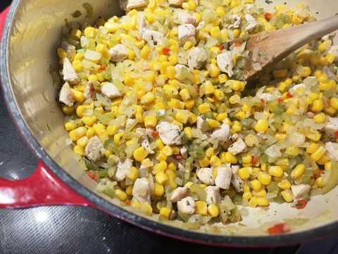 Chicken and Corn for Gluten Free Corn Chowder
