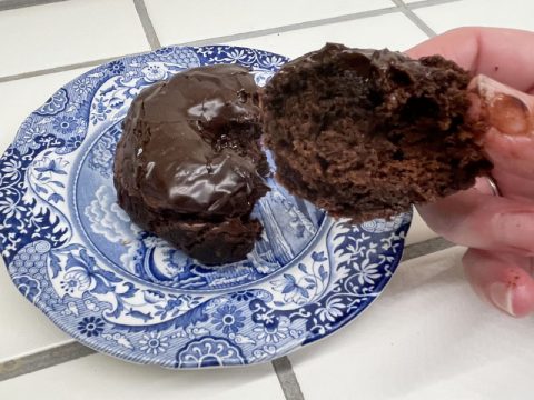 Inside Gluten Free Chocolate Cake Donut
