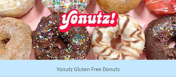 Yonutz gluten free donuts with logo